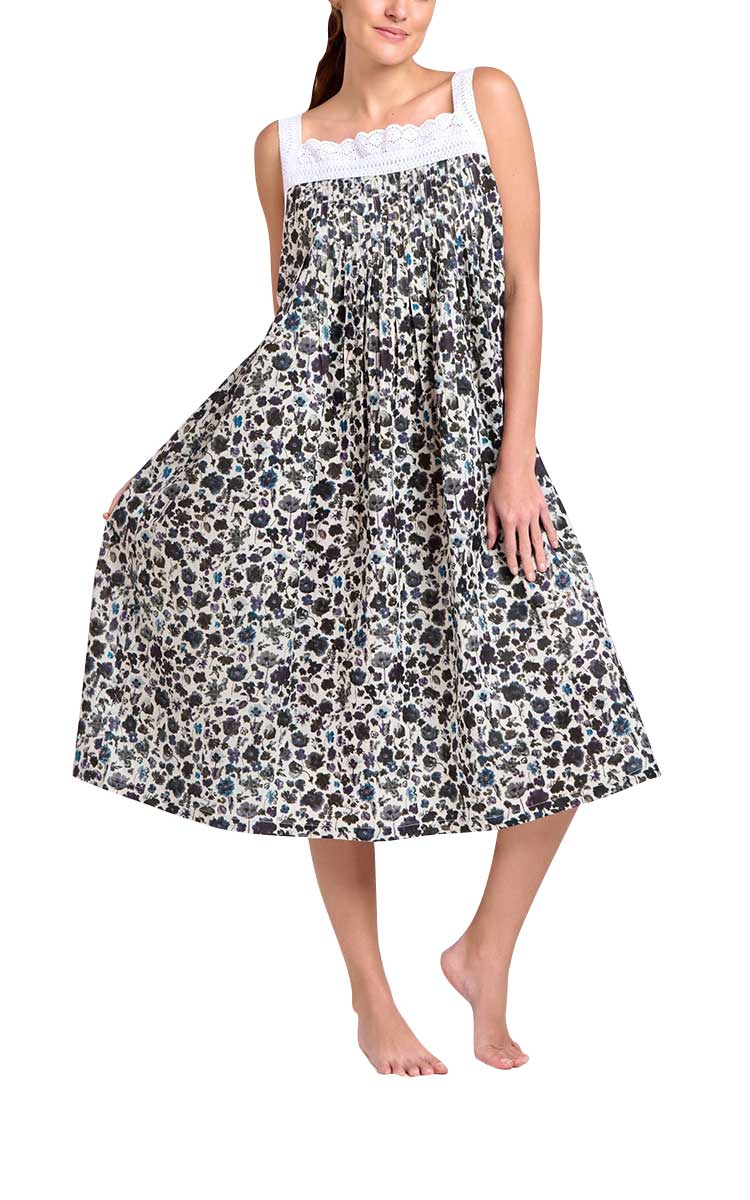 Arabella MATCHING SET Sonia Robe and Josie Nightie in Midnight Bloom MD-75K and MD-78K