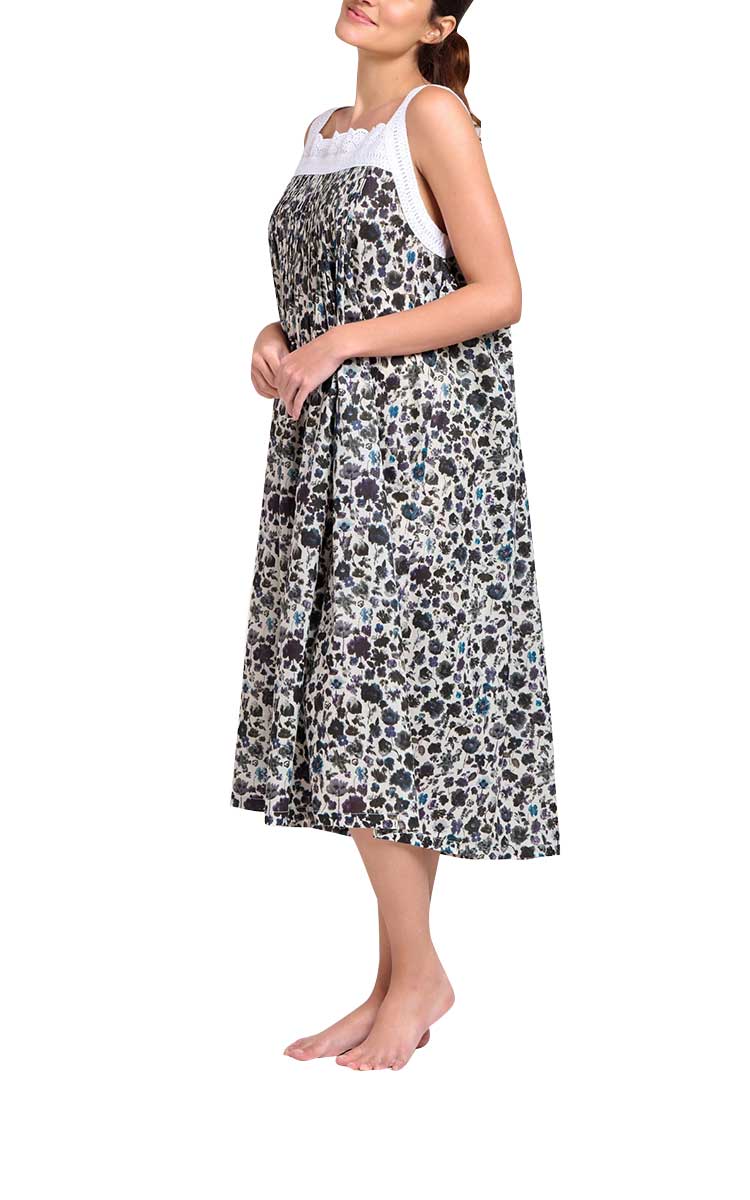 Arabella MATCHING SET Sonia Robe and Josie Nightie in Midnight Bloom MD-75K and MD-78K