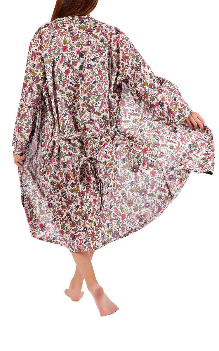 Arabella MATCHING SET Sonia Robe and Lily Nightie in Australian Wildflower Print MD-75V and MD-411V