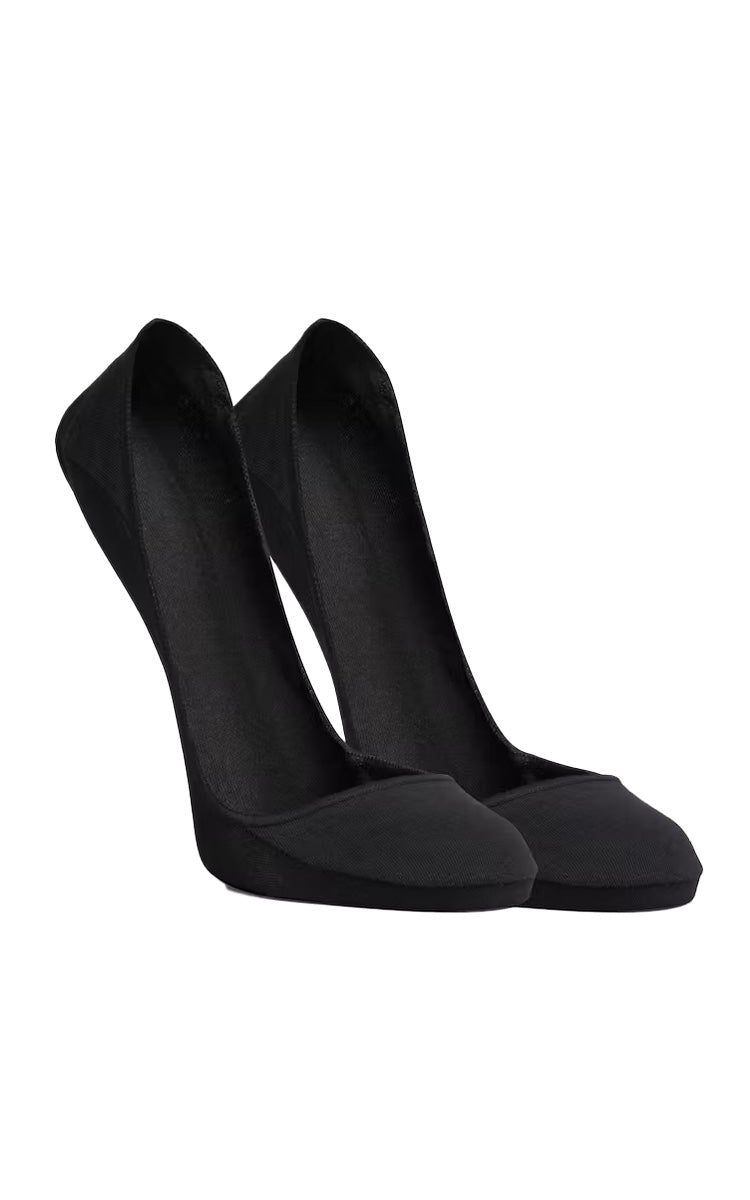 Calvin Klein 92% Cotton No Show Socks in Black