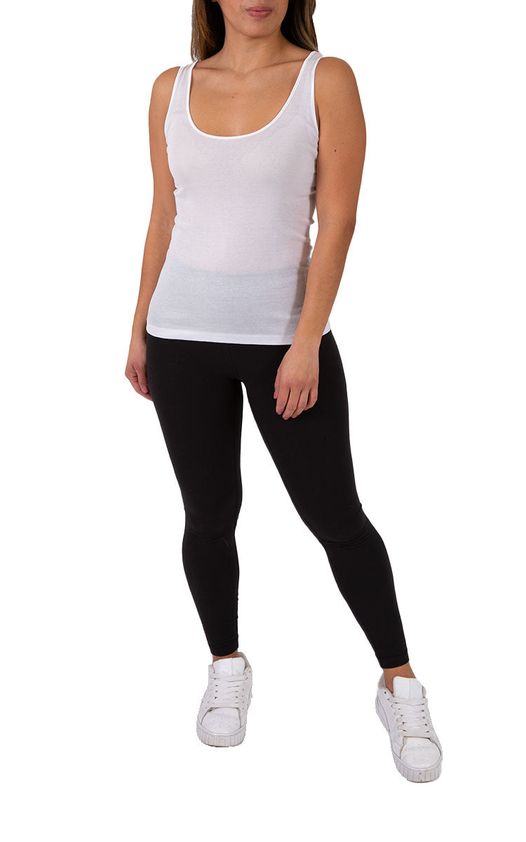 Emmebivi 100% Filoscozia® Cotton Singlet in White 13832