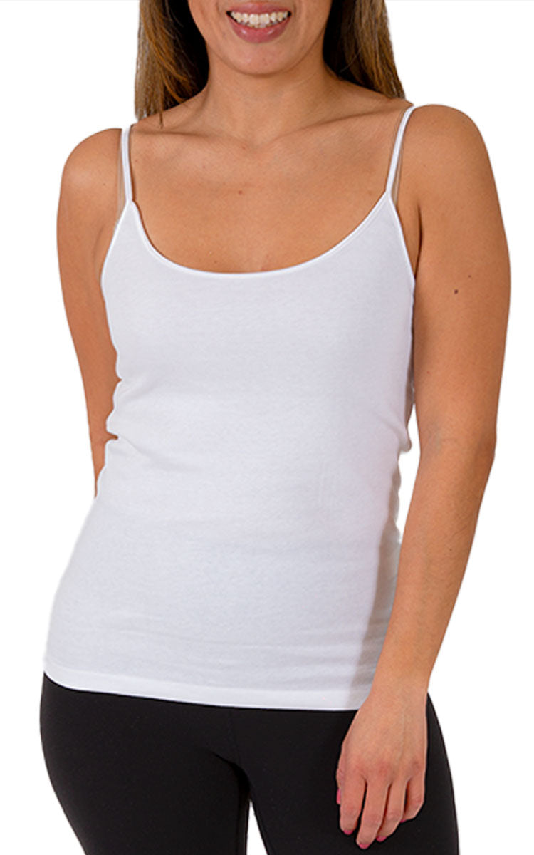 Emmebivi 100% Cotton Camisole Thermal in White 30811