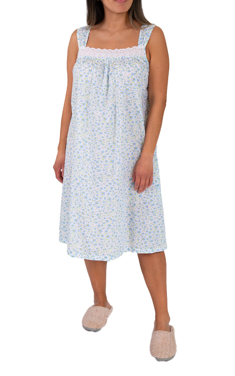 Pure cotton summer nightie with daisy print perfect for womens sleepwear sold online Austalia and New Zealand