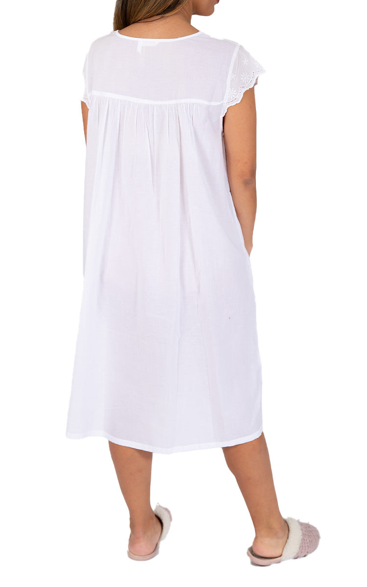 Classic white cotton nightie with cap sleeve from French Country Australia