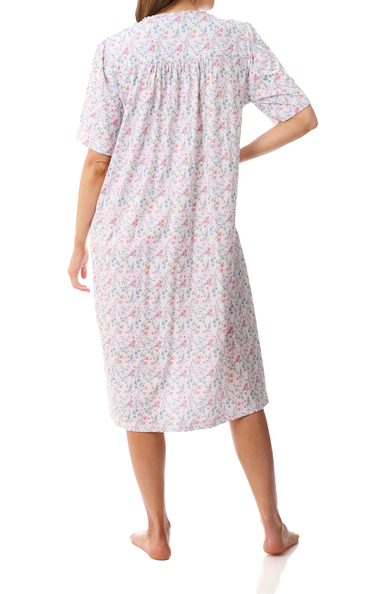 Givoni 100% Cotton Jersey Short Sleeve Brunchcoat In Biella 8LP28B