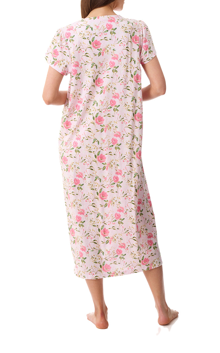 Givoni 100% Cotton Jersey Short Sleeve Nightgown In Ferrara 8LP05F