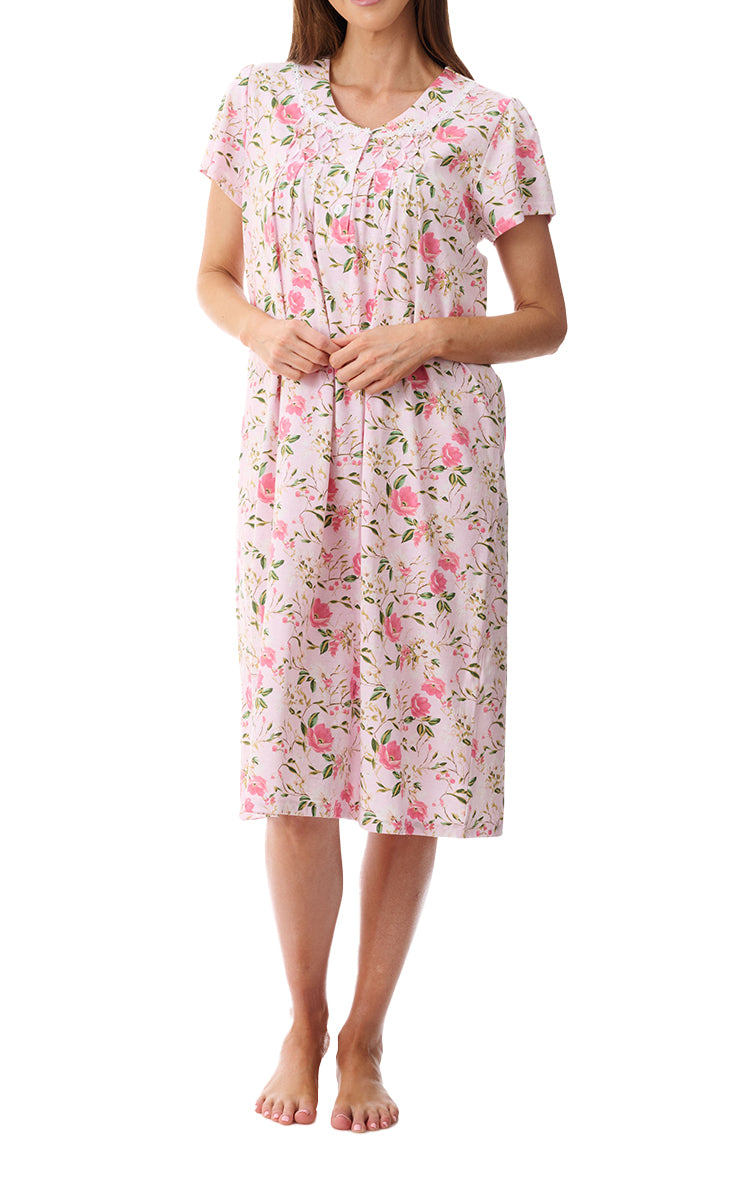 Givoni 100% Cotton Jersey Short Sleeve Nightgown In Ferrara 8LP06F
