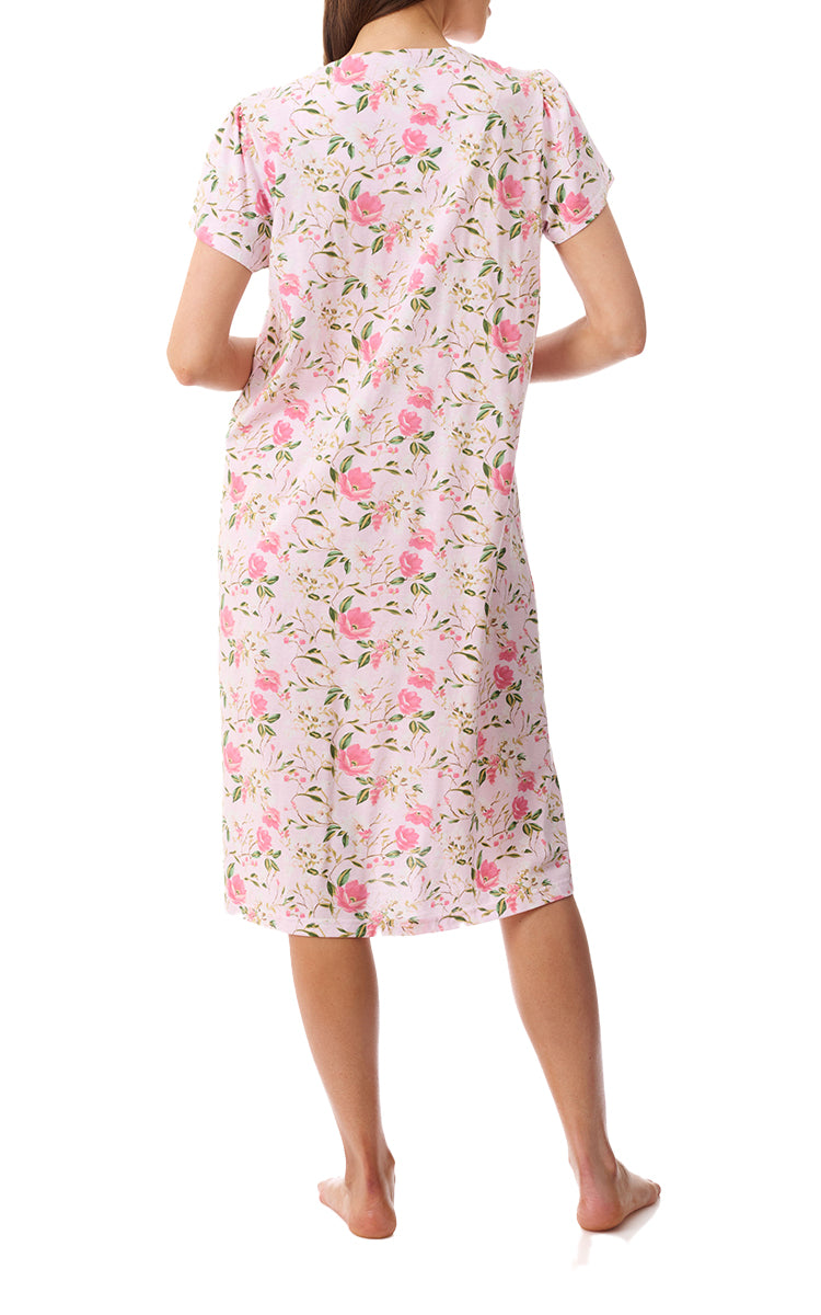 Givoni 100% Cotton Jersey Short Sleeve Nightgown In Ferrara 8LP06F