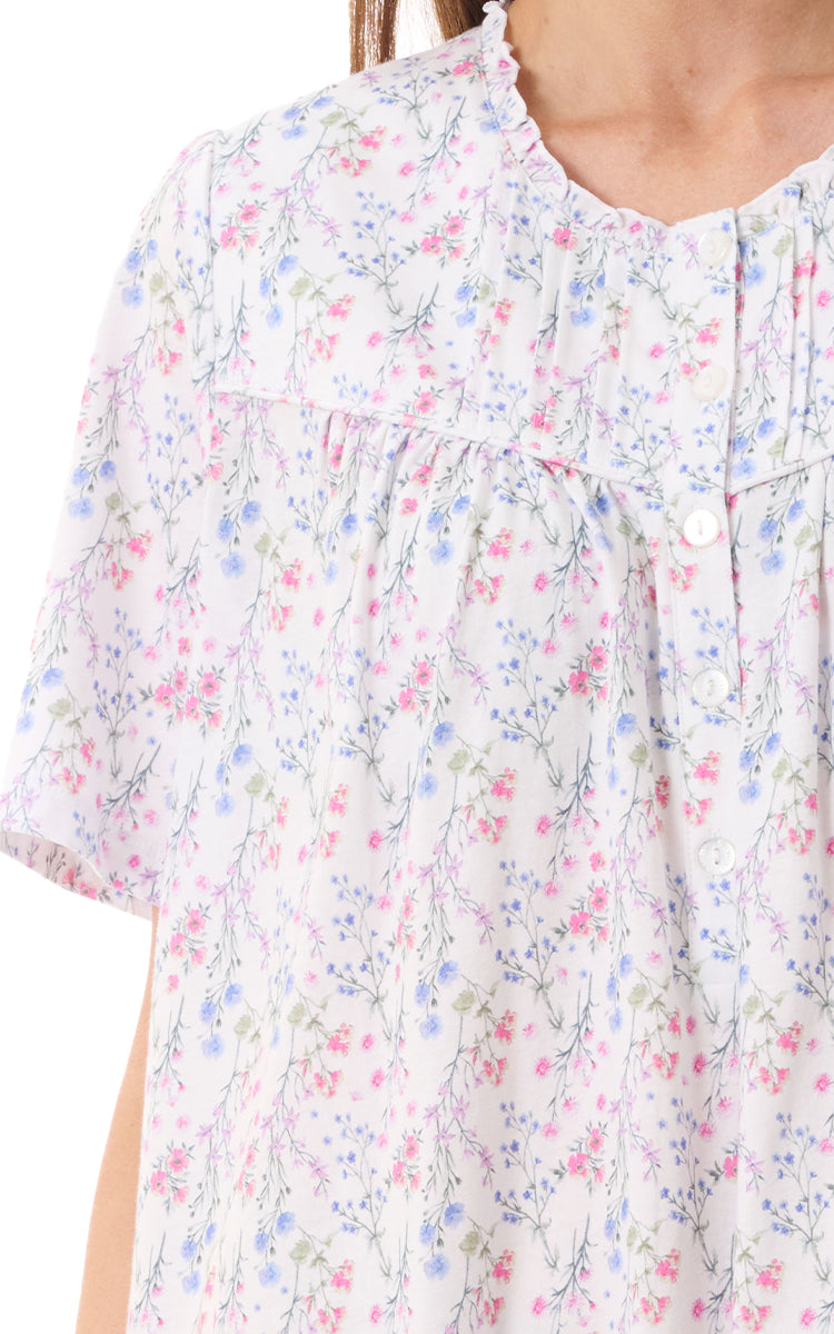 Givoni 100% Cotton Jersey Short Sleeve Nightgown In Biella 8LP31B