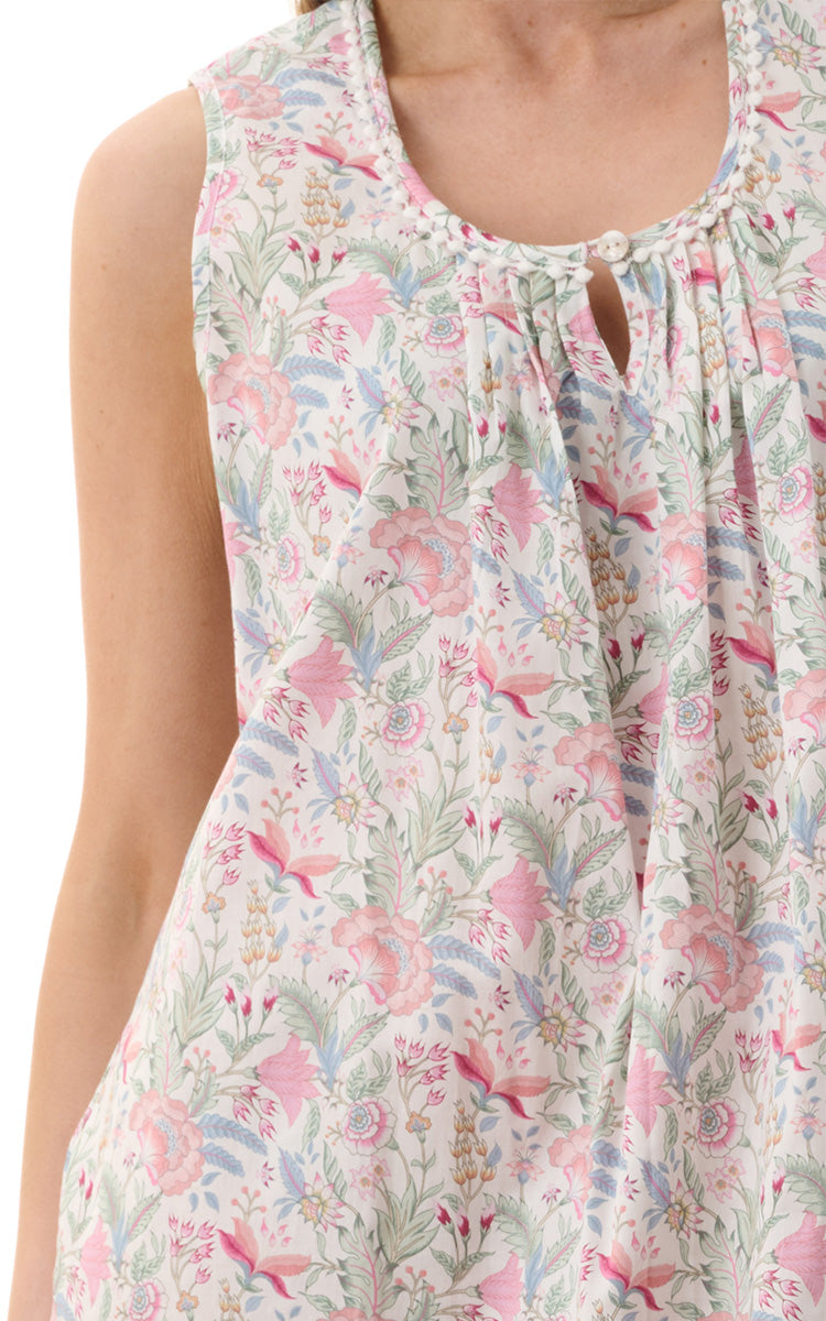 Givoni 100% Woven Cotton Sleeveless Nightgown In Viviene 6AC08V