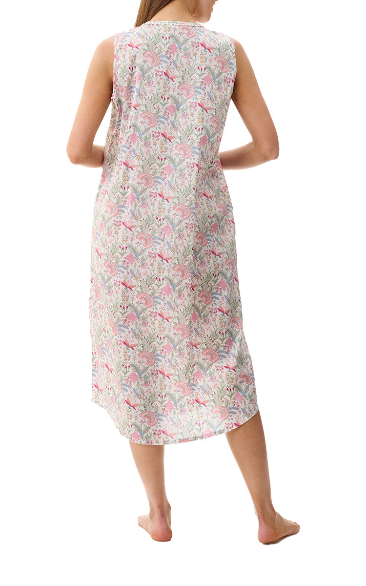 Givoni 100% Woven Cotton Sleeveless Nightgown In Viviene 6AC08V