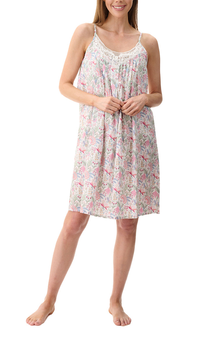 Givoni 100% Woven Cotton Strappy Nightgown in Viviene 6AC51V