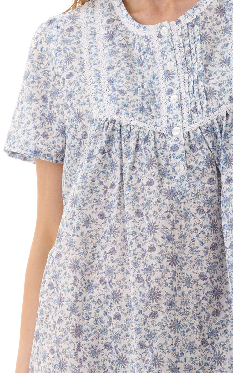 Givoni 100% Cotton Short Sleeve Nightgown In Astrid 6BV47A