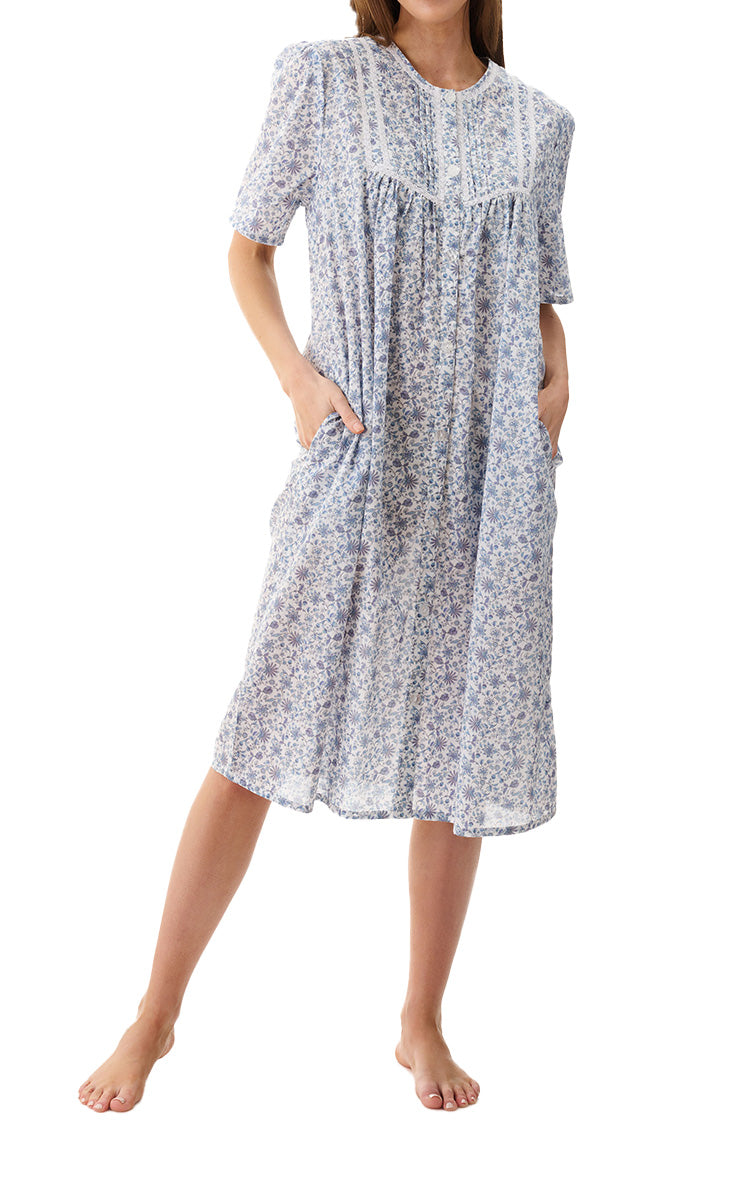 Givoni 100% Cotton Short Sleeve Brunchcoat In Astrid 6BV48A