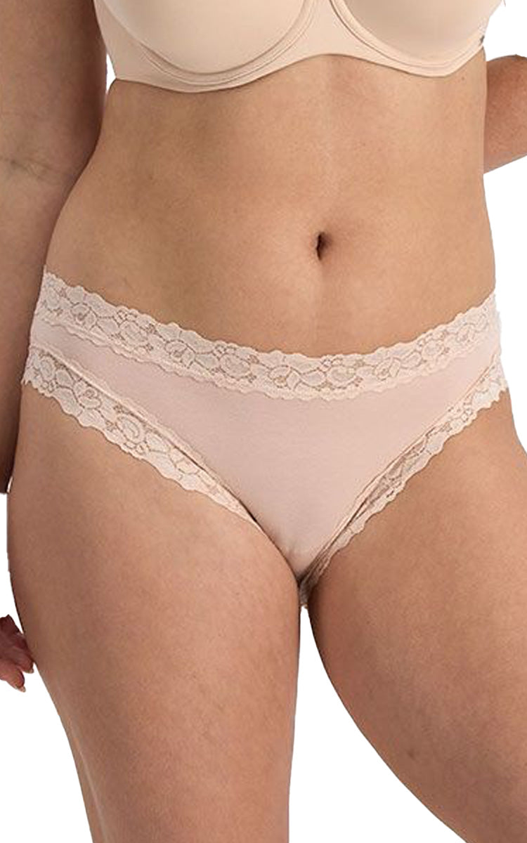Jockey 94% Cotton Underwear Bikini in Nude Parisienne