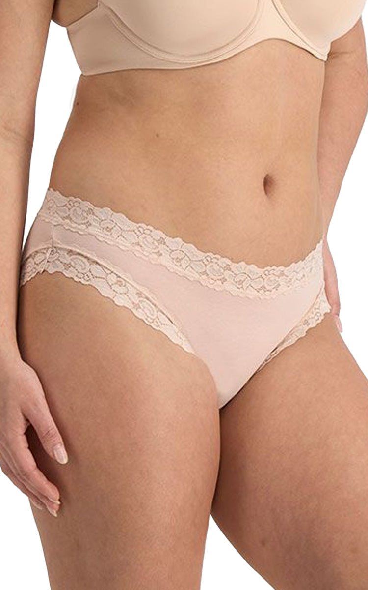 Jockey 94% Cotton Underwear Bikini in Nude Parisienne