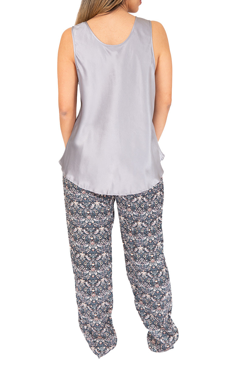 woman wearing Love and Luster round neck silk singlet