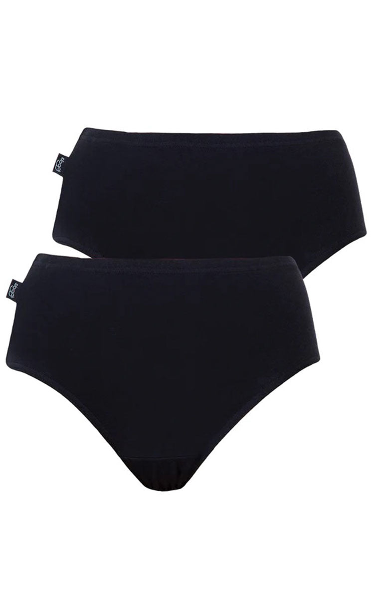 Triumph Sloggi Cotton Hikini Brief - TWO PACK Black Australia and New Zealand