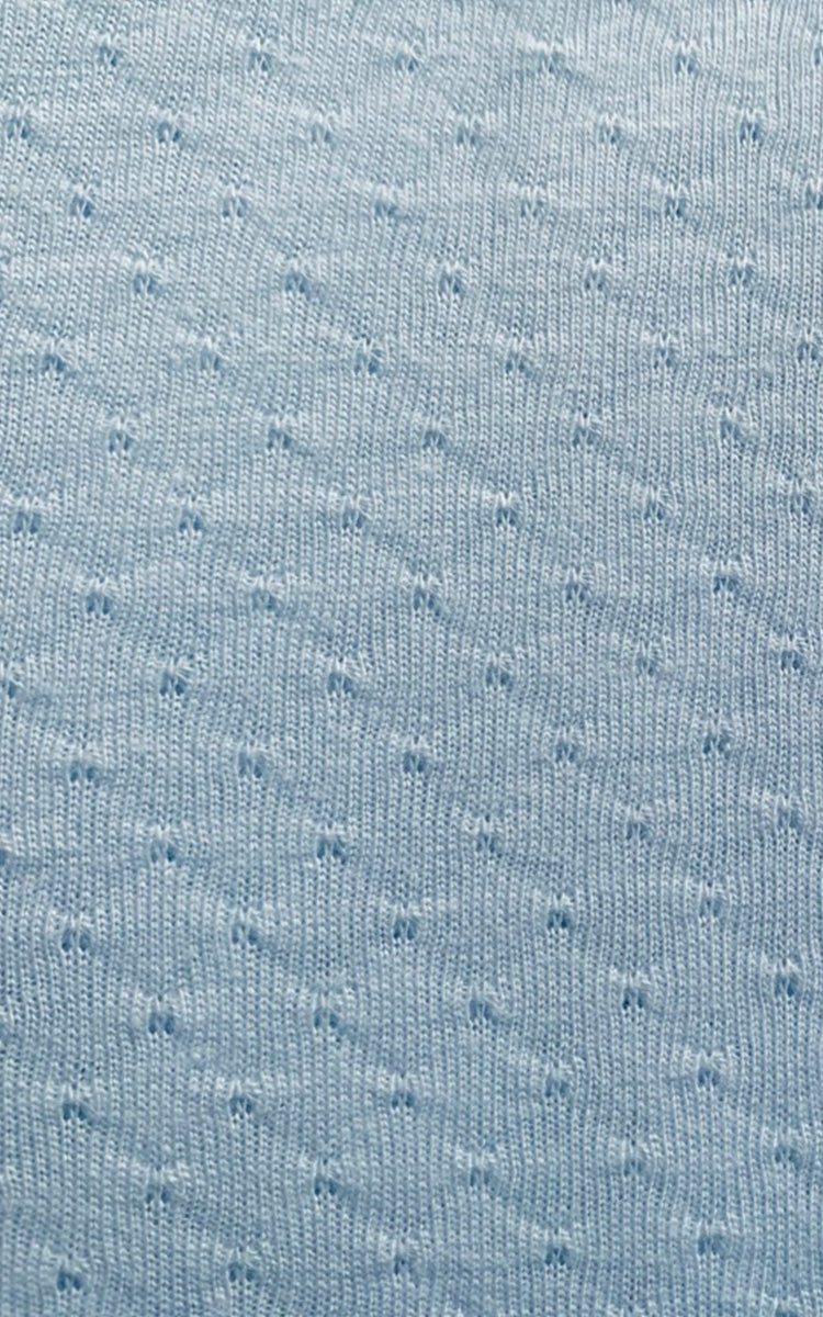 Schrank Polycotton Jersey Nightgown With Collar In Blue SK232E