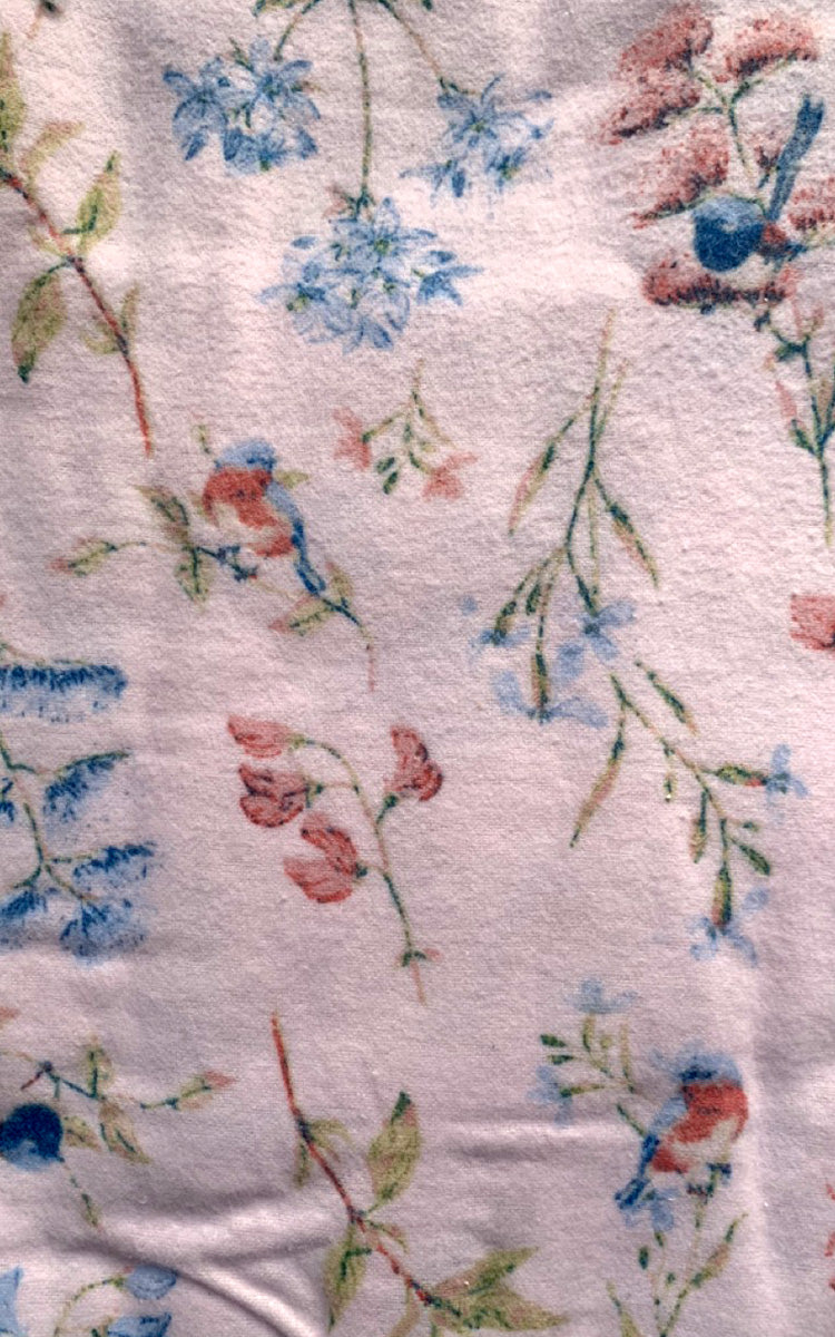 Schrank 100% Cotton Flannelette Nightgown With Collar In Pink Botanical Floral SK617B