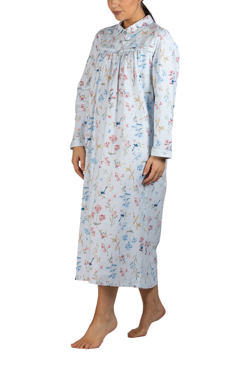 Womens Cotton Flannelette Nightgown for Senior Women for sale online at natureswear australia and new zealand
