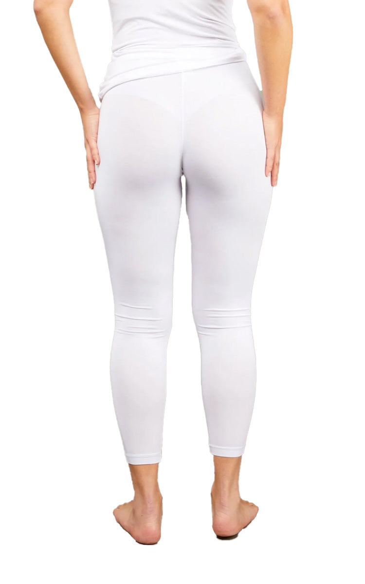 Tani 100% Modal Legging 7/8th Length in White 89226