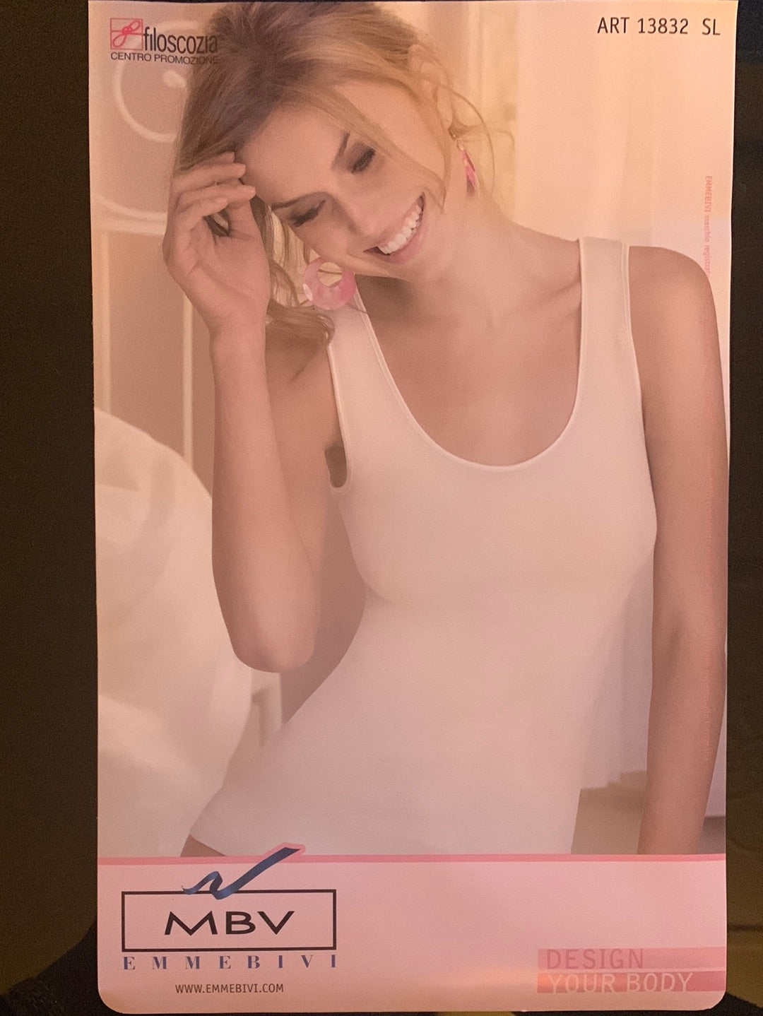 Emmebivi 100% Filoscozia® Cotton Singlet in White 13832