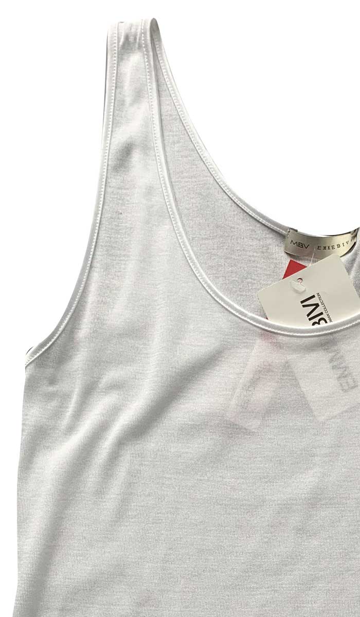 Emmebivi 100% Filoscozia® Cotton Singlet in White 13832