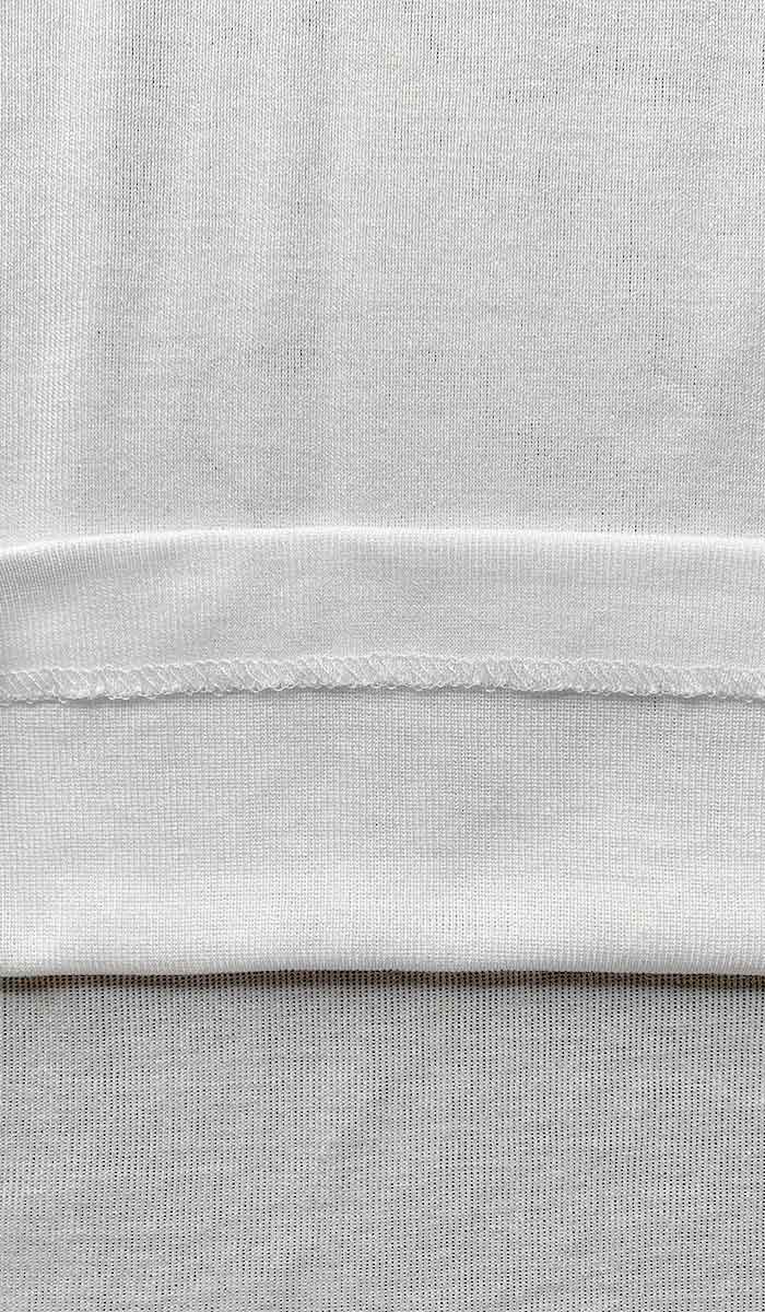 Emmebivi 100% Filoscozia® Cotton Top with Short Sleeve in White 13833