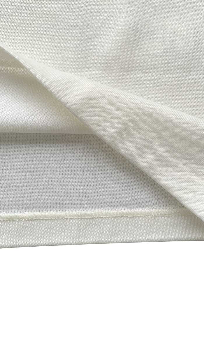 Emmebivi 40% Cotton 16% Wool Singlet With Lace in Ivory 26522