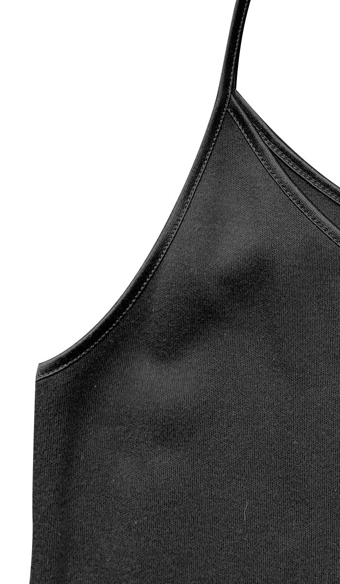 Emmebivi 100% Cotton Thermal Singlet in Black 30821
