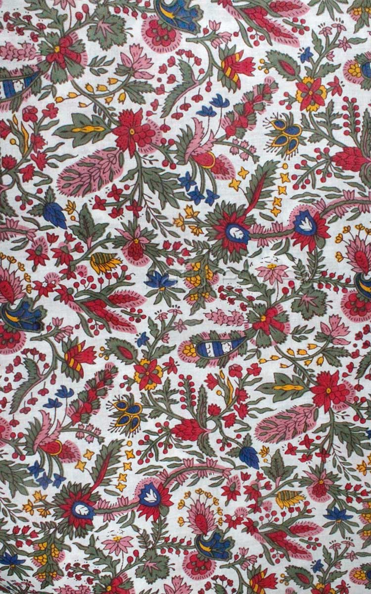 Arabella cotton floral design close up of print