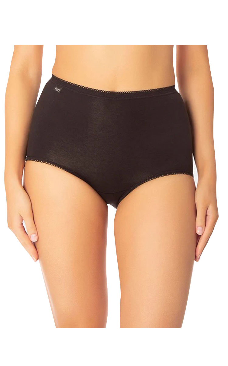 Triumph Sloggi Cotton 2 Pack Maxi Brief Black natureswear Australia and New Zealand