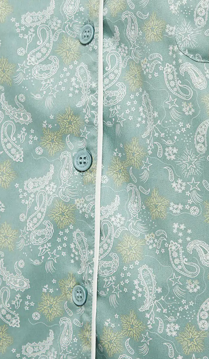 Project REM Long Sleeve Top & Long Pant Pyjama Set in Paisley Star